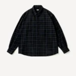 A.PRESSE Wool Regular Collar Shirt - Check