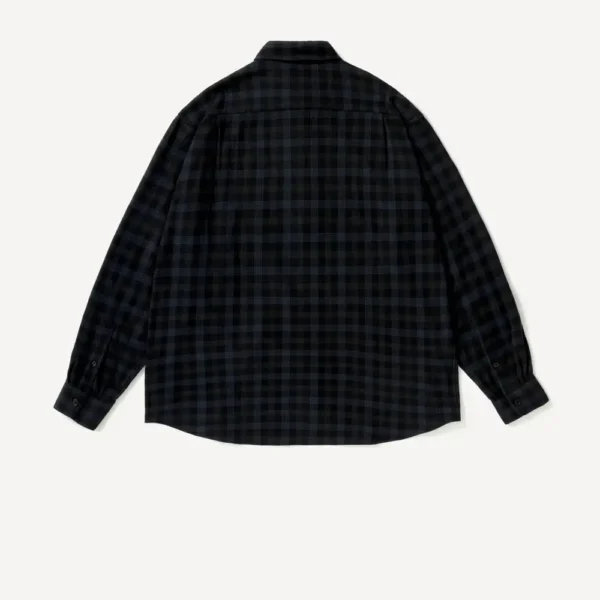A.PRESSE Wool Regular Collar Shirt - Check