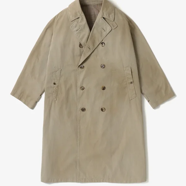 A.Presse Vintage Trench Coat Ecru Front View
