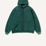 A.Presse Vintage Zipper Hoodie Green front view