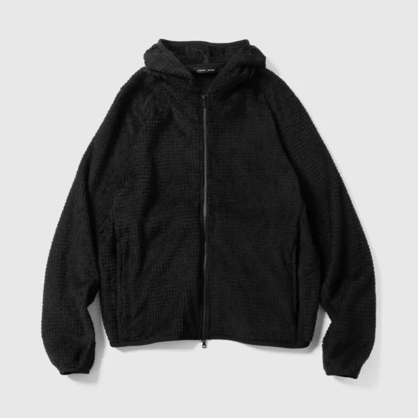 A.pressse Ascent Hoodie Polartec Alpha Fleece Black front view