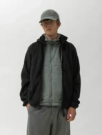 A.pressse Ascent Hoodie Polartec Alpha Fleece Black side view worn
