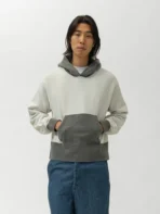 Model Wearing A.pressse Fellow Hoodie P.O. 2-Tone Crash Black