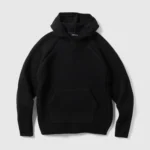 A.pressse Highland Hoodie Merino Wool Cashmere Black front view