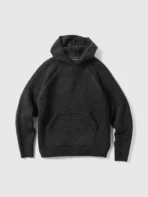 A.pressse Highland Hoodie Merino Wool Cashmere Charcoal front view