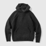 A.pressse Highland Hoodie Merino Wool Cashmere Charcoal front view
