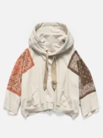 A.pressse TOP SWT Knit Bandana DEVIL HOODIE Brown front view