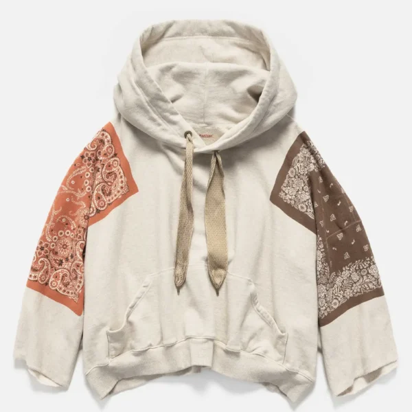 A.pressse TOP SWT Knit Bandana DEVIL HOODIE Brown front view