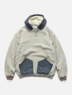 A.pressse Vintage Attached Hood Sweat Parka Oatmeal front view