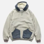 A.pressse Vintage Attached Hood Sweat Parka Oatmeal front view