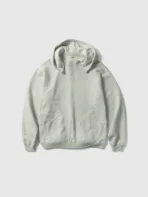 A.pressse Vintage Attached Snap Hood Sweat Parka Oatmeal front view