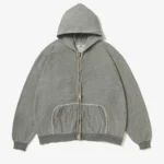 A.pressse Vintage Light Weight Sweat Hoodie Gray front view