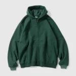 A.pressse Vintage Zip Sweat Hoodie Green front view