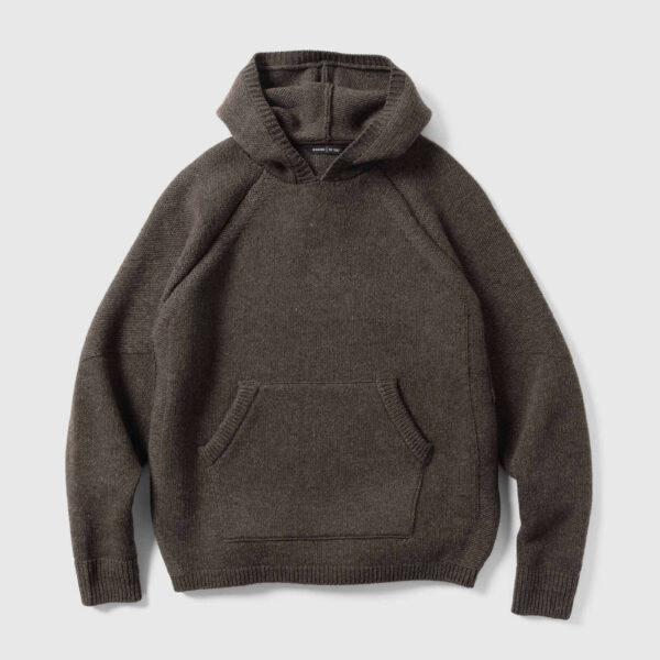 A.pressse Highland Hoodie Merino Wool Cashmere Earth front view